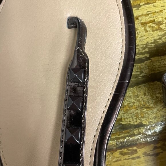 Christian Siriano Payless Rock Stud Metallic Thong Double Strap Sandals Sz 7.5 - Picture 4 of 7